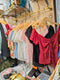 Casual Runched Up Half Sleeves Tops